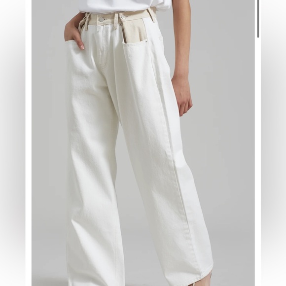 The Frankie Shop Hayla Contrast Denim - Picture 2 of 11